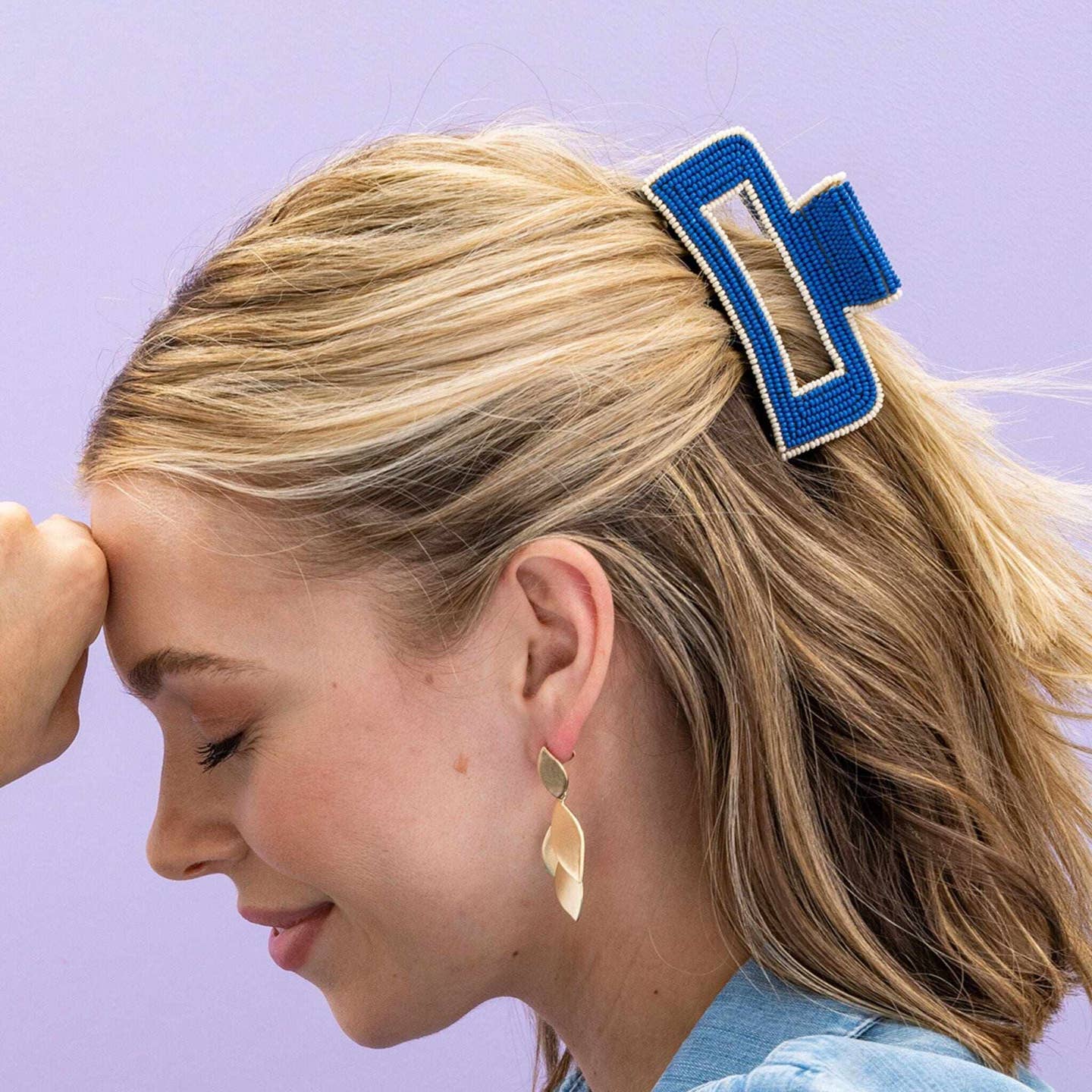 Lola Solid Color with Piped Edges Claw Clip - Joy Gift Shoppe