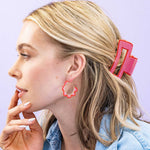 Lola Solid Color with Piped Edges Claw Clip - Joy Gift Shoppe