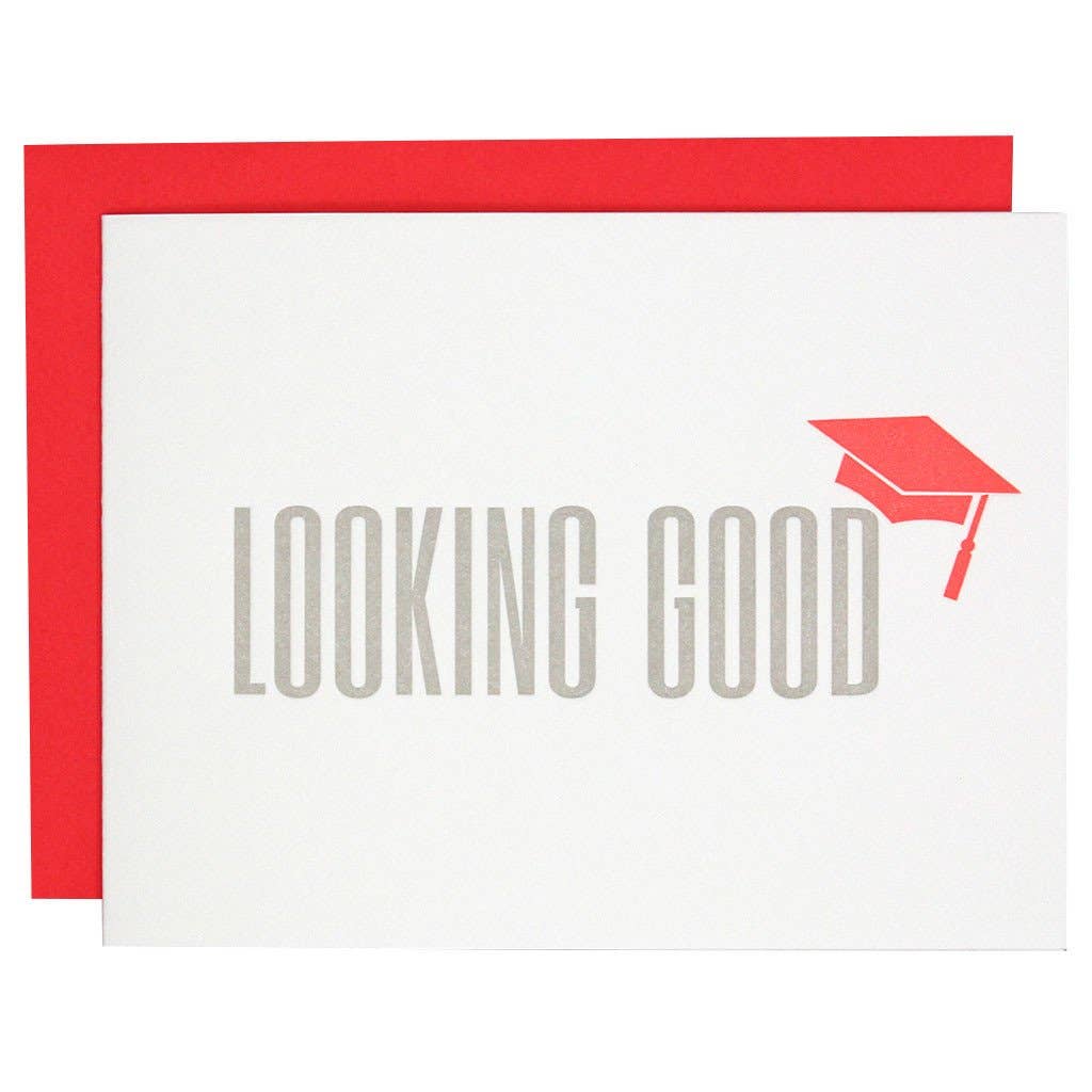Looking Good Graduation Letterpress Greeting Card - Joy
