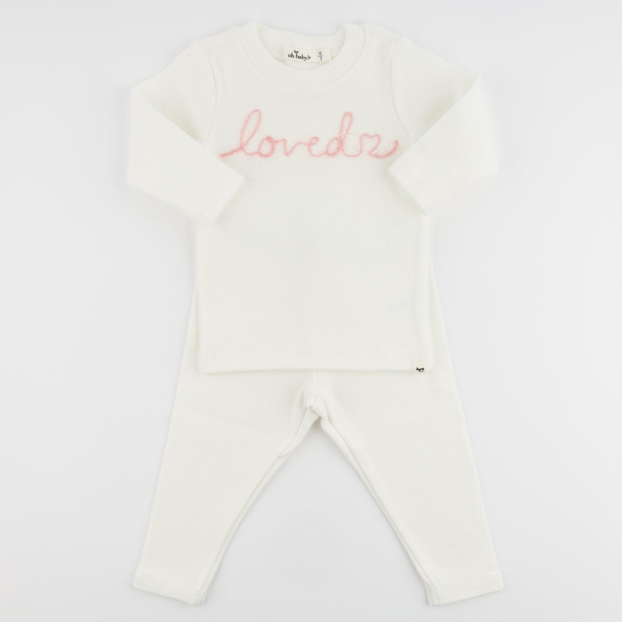 "Loved" Heart Baby Rib 2pc Set - Joy