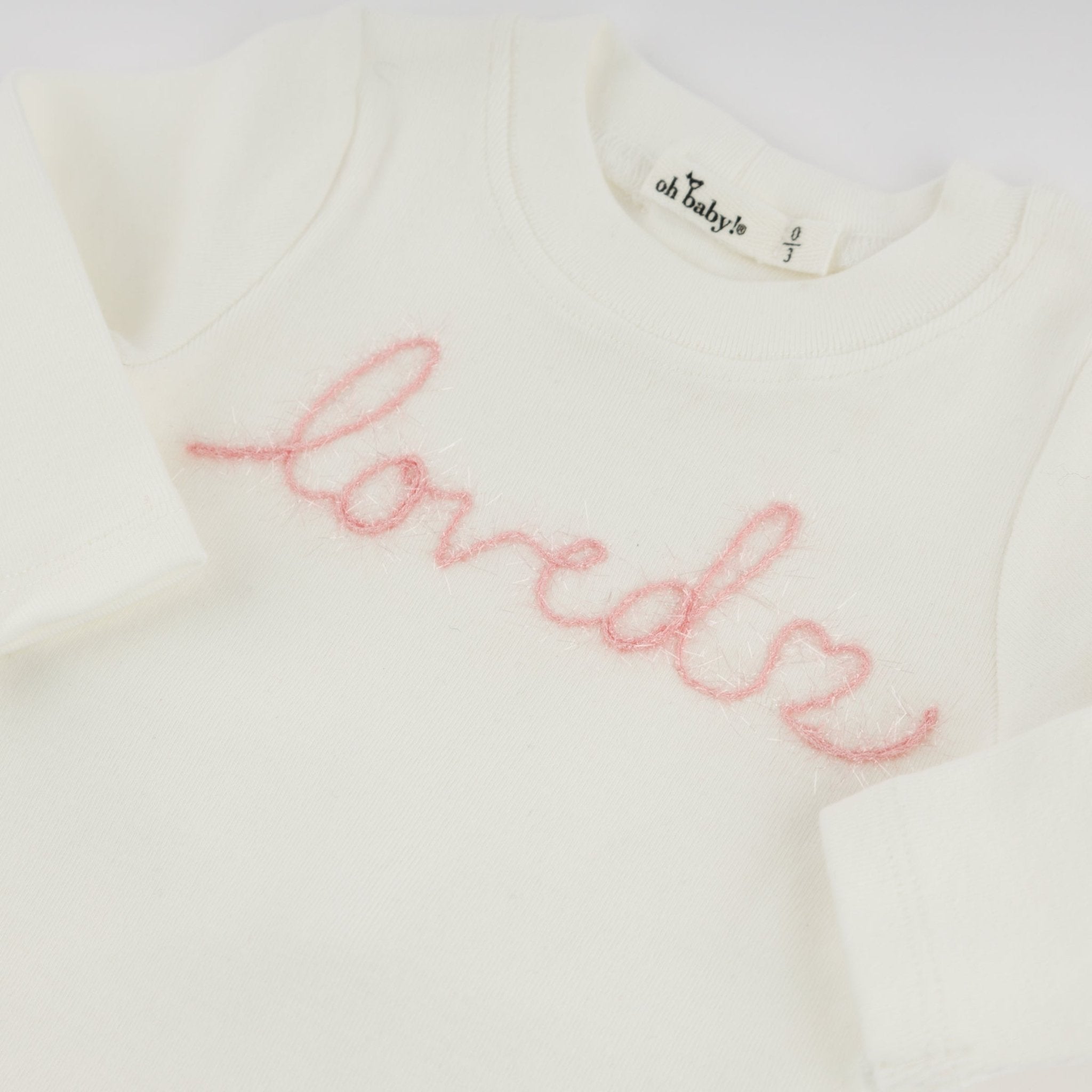 "Loved" Heart Baby Rib 2pc Set - Joy