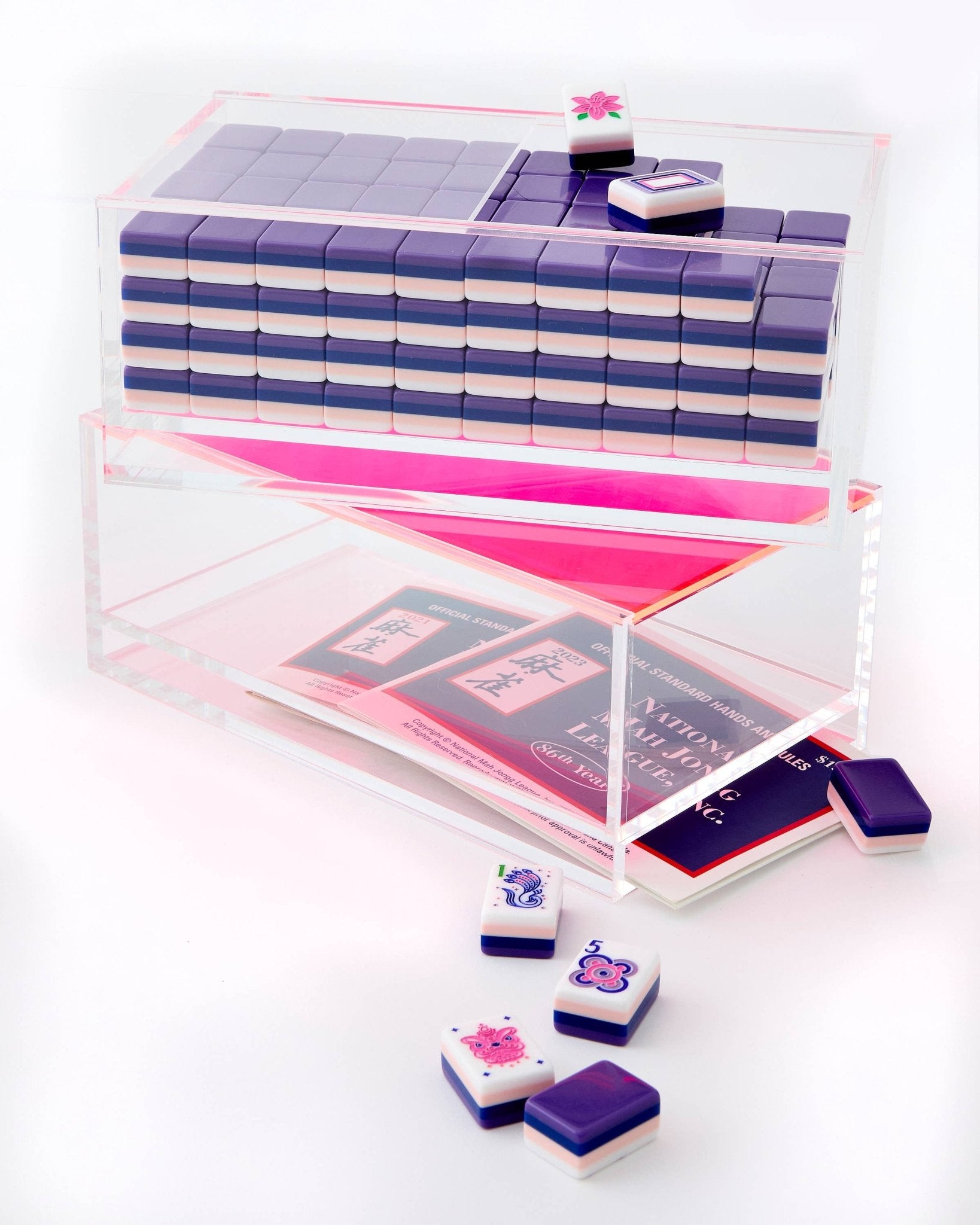 Mahjong Box - Clear Lid - Joy