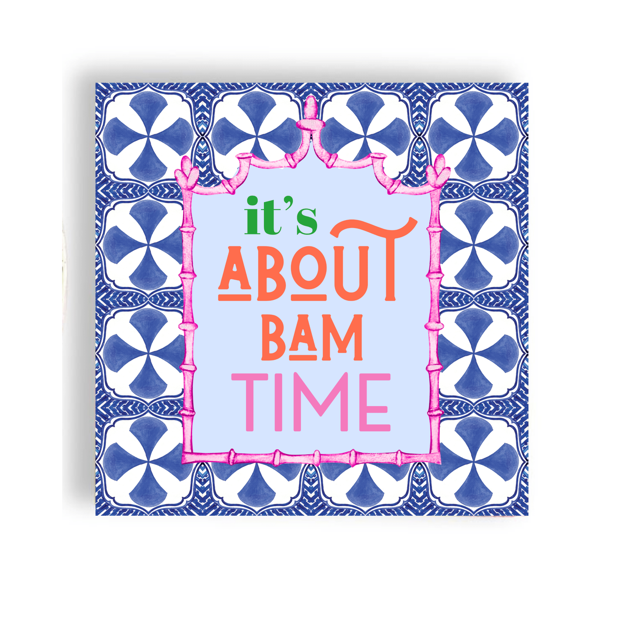 Mahjong "It's About Bam Time" Cocktail Napkins - Joy Gift Shoppe