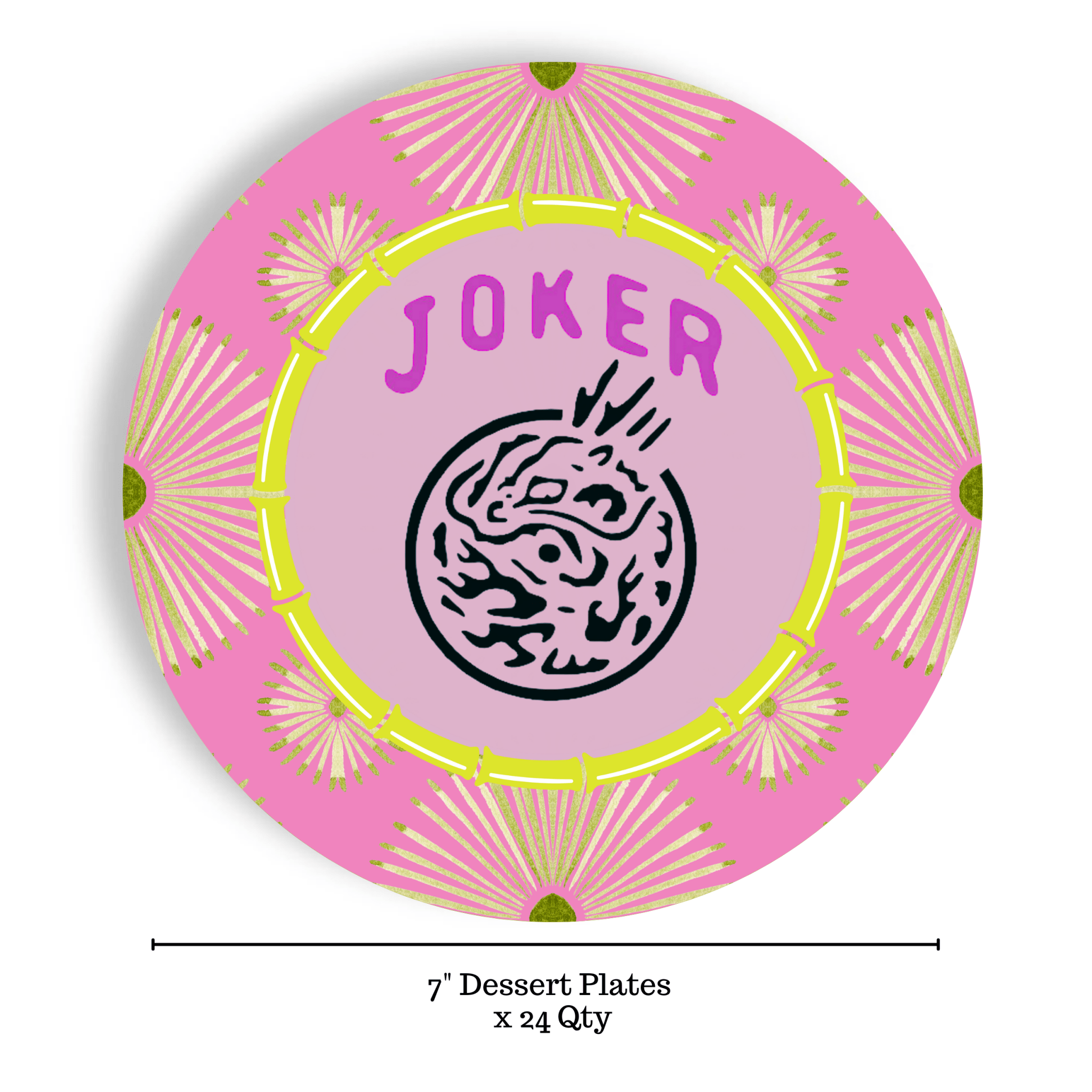 Mahjong Psych Joker Dessert Paper Plates - Joy Gift Shoppe