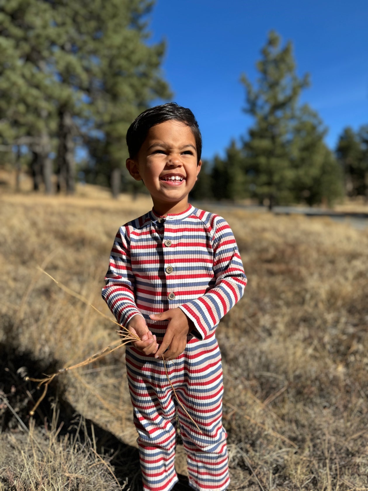 MASON Ribbed Henley Romper - Joy