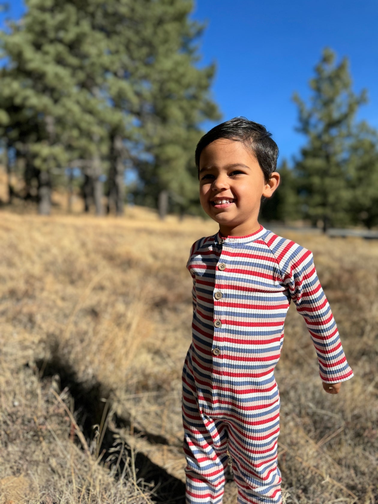 MASON Ribbed Henley Romper - Joy