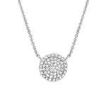 Medium Pave Disc Necklace 8mm - Joy Gift Shoppe