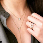 Medium Pave Disc Necklace 8mm - Joy Gift Shoppe