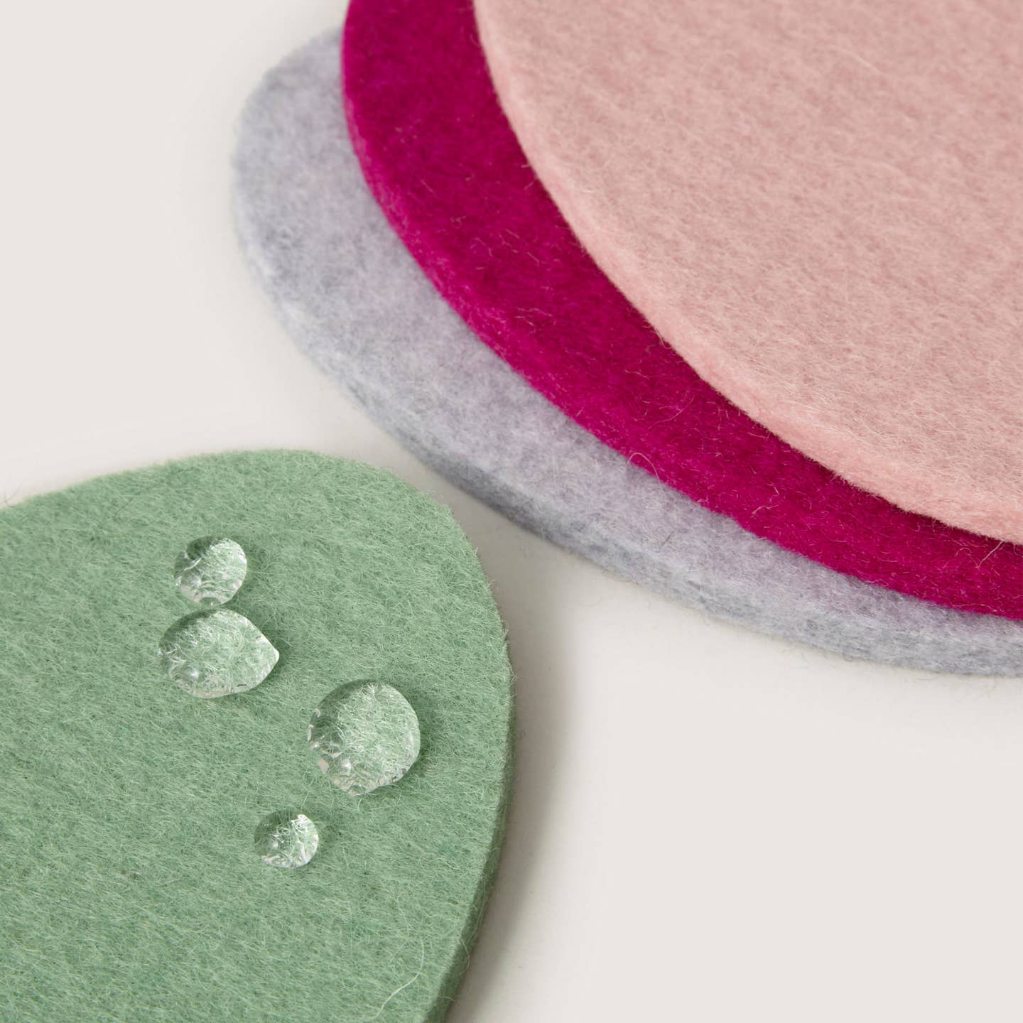 Merino Wool Egg Coasters - Set of 4 - Joy