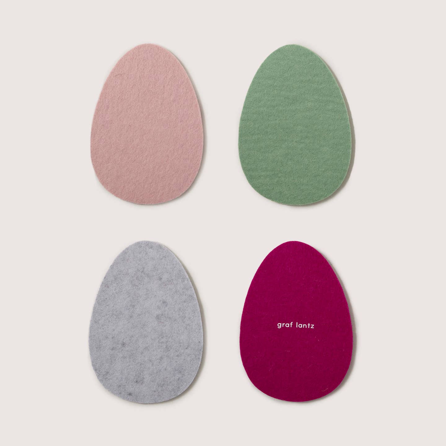 Merino Wool Egg Coasters - Set of 4 - Joy