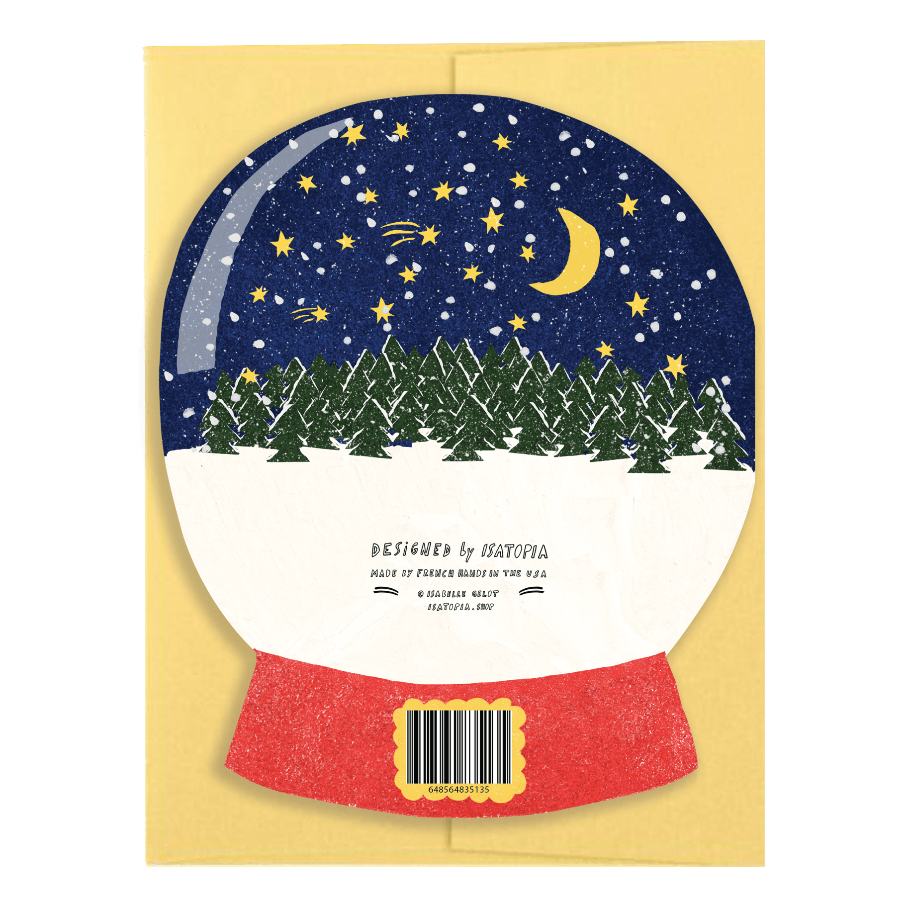 Merry & Bright Snow Globe - Die Cut Card - Joy Gift Shoppe