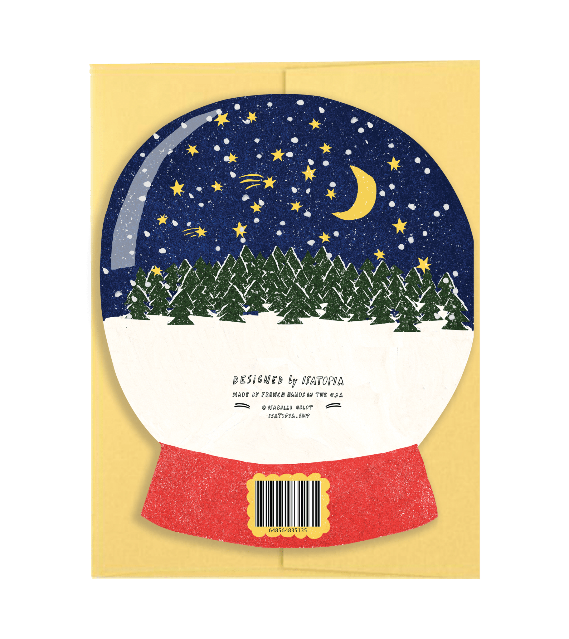 Merry & Bright Snow Globe - Die Cut Card - Joy Gift Shoppe