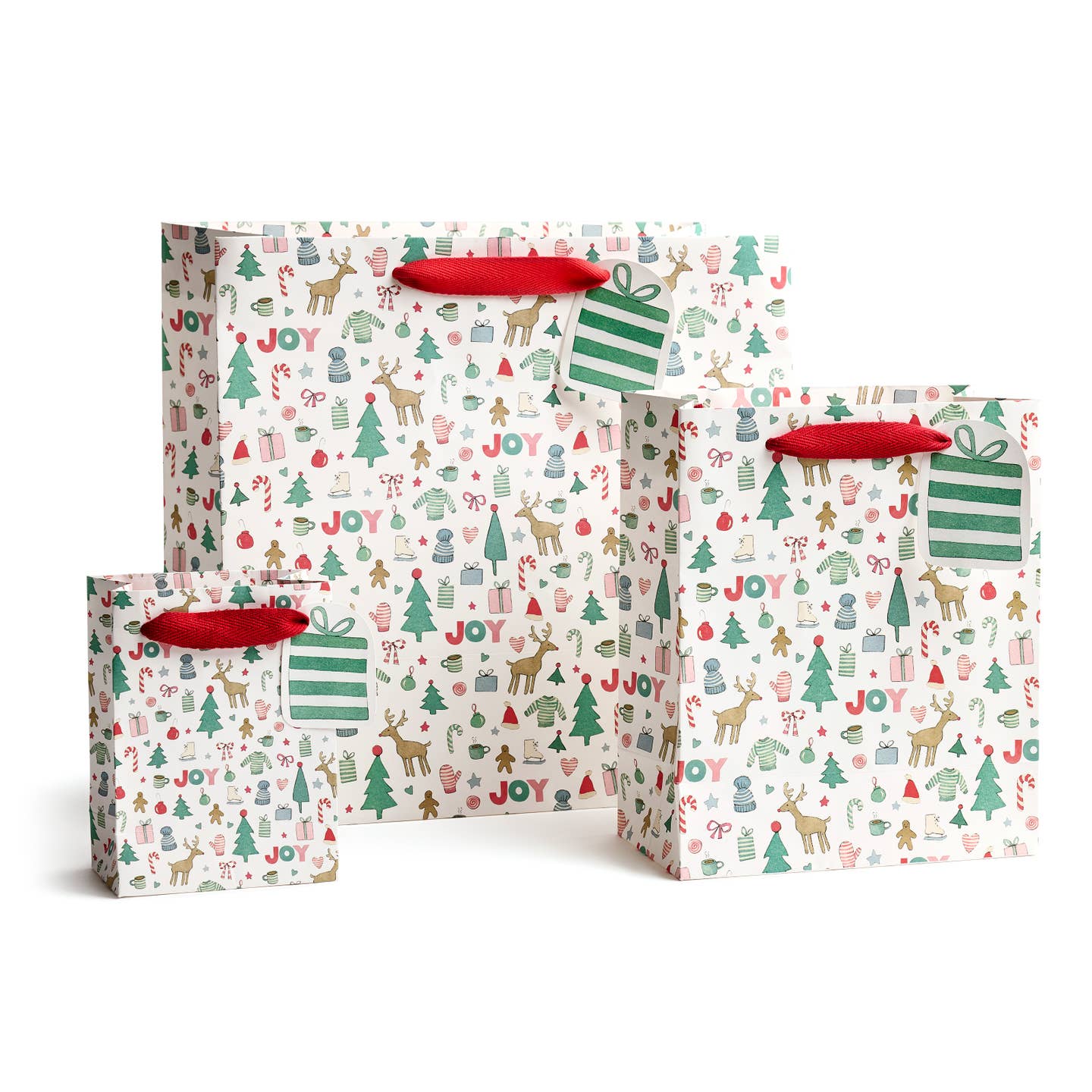 Merry Motif Christmas Gift Bag - Joy Gift Shoppe