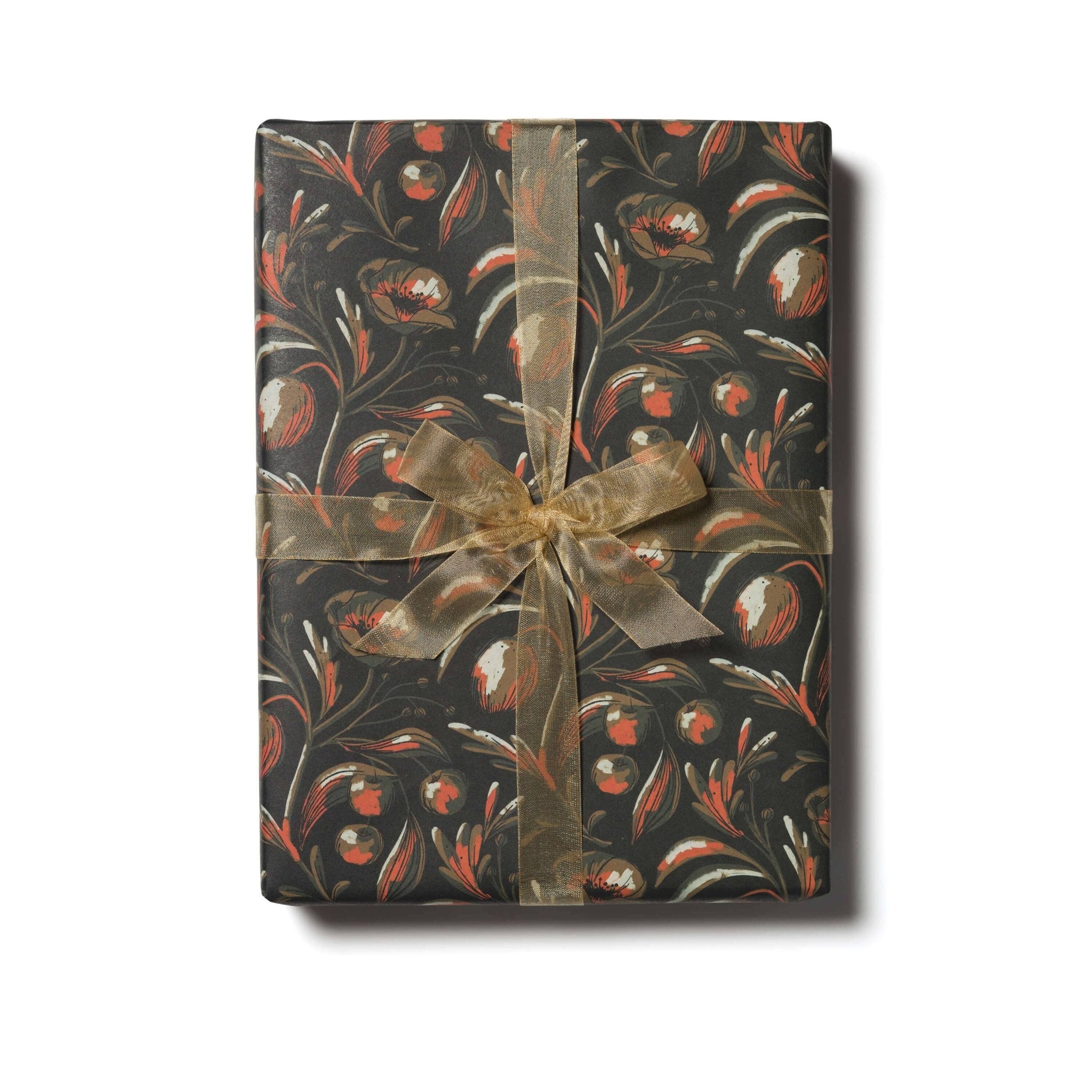 Midnight Flowers Holiday Wrapping Paper: Rolls of 3 Sheets - Joy