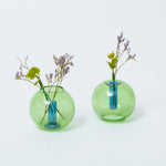 Mini Bubble Glass Vase - Green/Blue - Joy Gift Shoppe