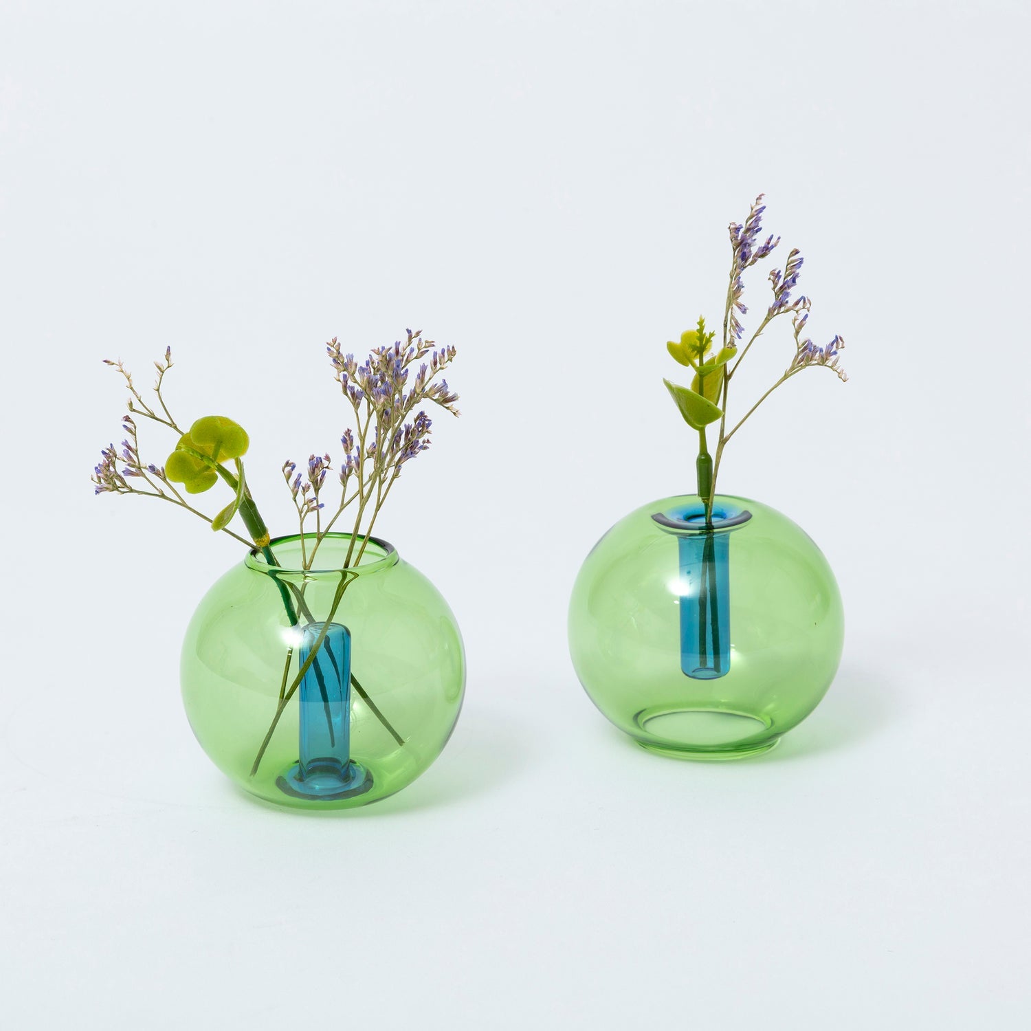 Mini Bubble Glass Vase - Green/Blue - Joy Gift Shoppe