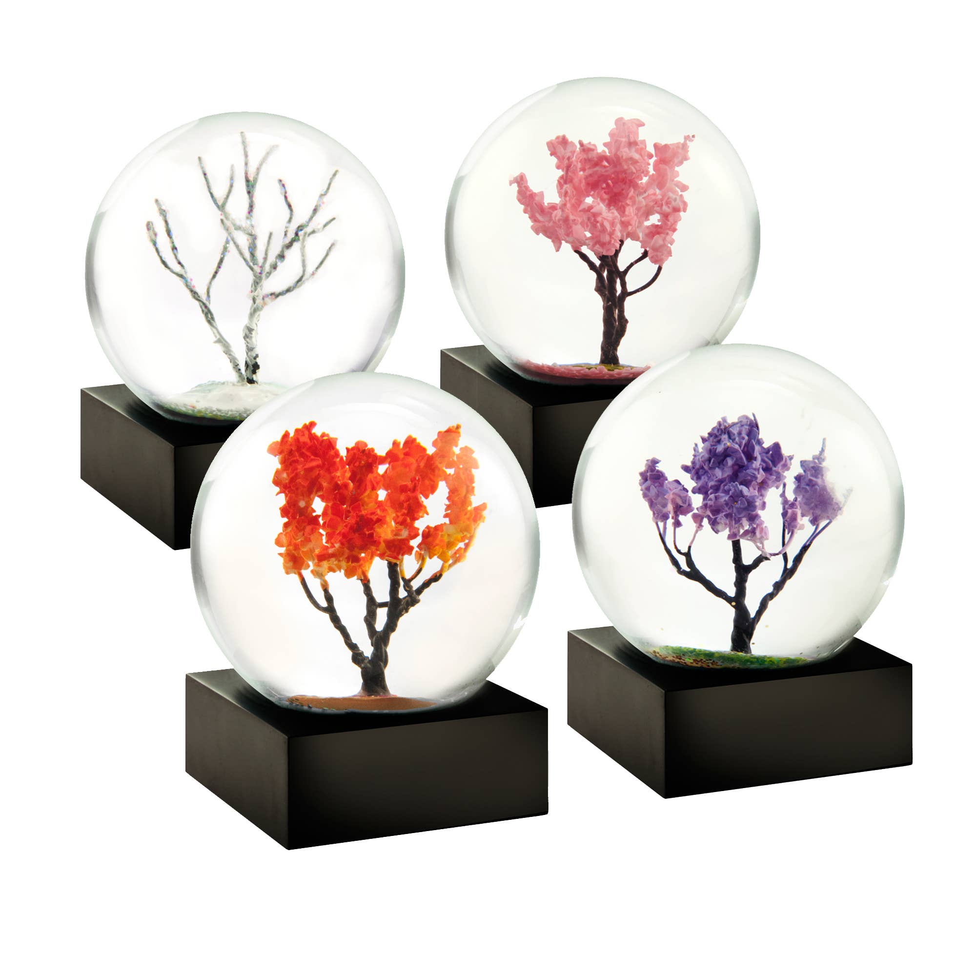 Mini Seasons Snow Globes - Set of 4 - Joy