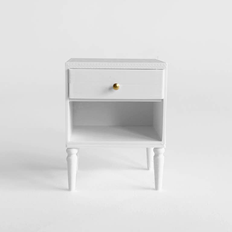 Miniature Dollhouse Nightstand – White - Joy Gift Shoppe