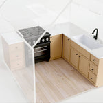 Miniature Kitchen Cabinet & Oven Set – Natural - Joy Gift Shoppe