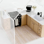 Miniature Kitchen Cabinet & Oven Set – Natural - Joy Gift Shoppe