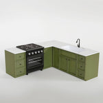 Miniature Kitchen Cabinet & Oven Set – Olive Green - Joy Gift Shoppe