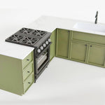 Miniature Kitchen Cabinet & Oven Set – Olive Green - Joy Gift Shoppe