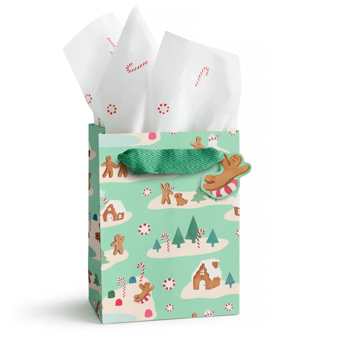 Mint Gingerbread Village Gift Bag - Joy Gift Shoppe