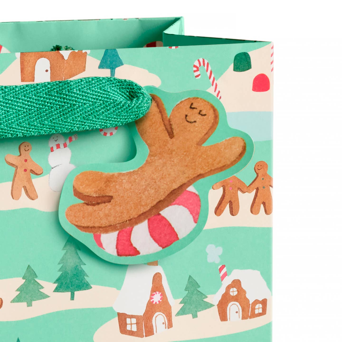Mint Gingerbread Village Gift Bag - Joy Gift Shoppe