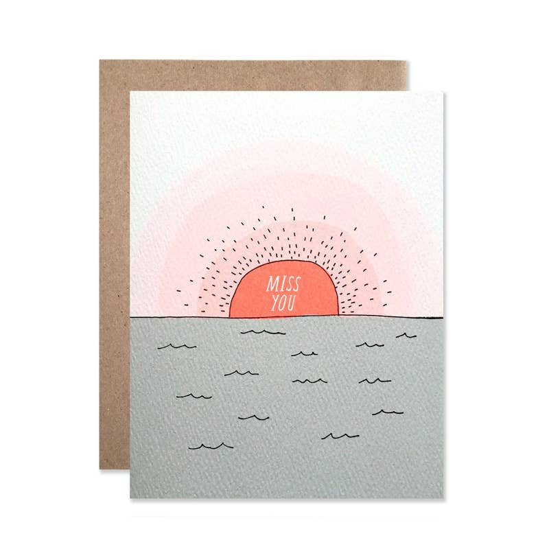 Miss You Sunset Card - Joy