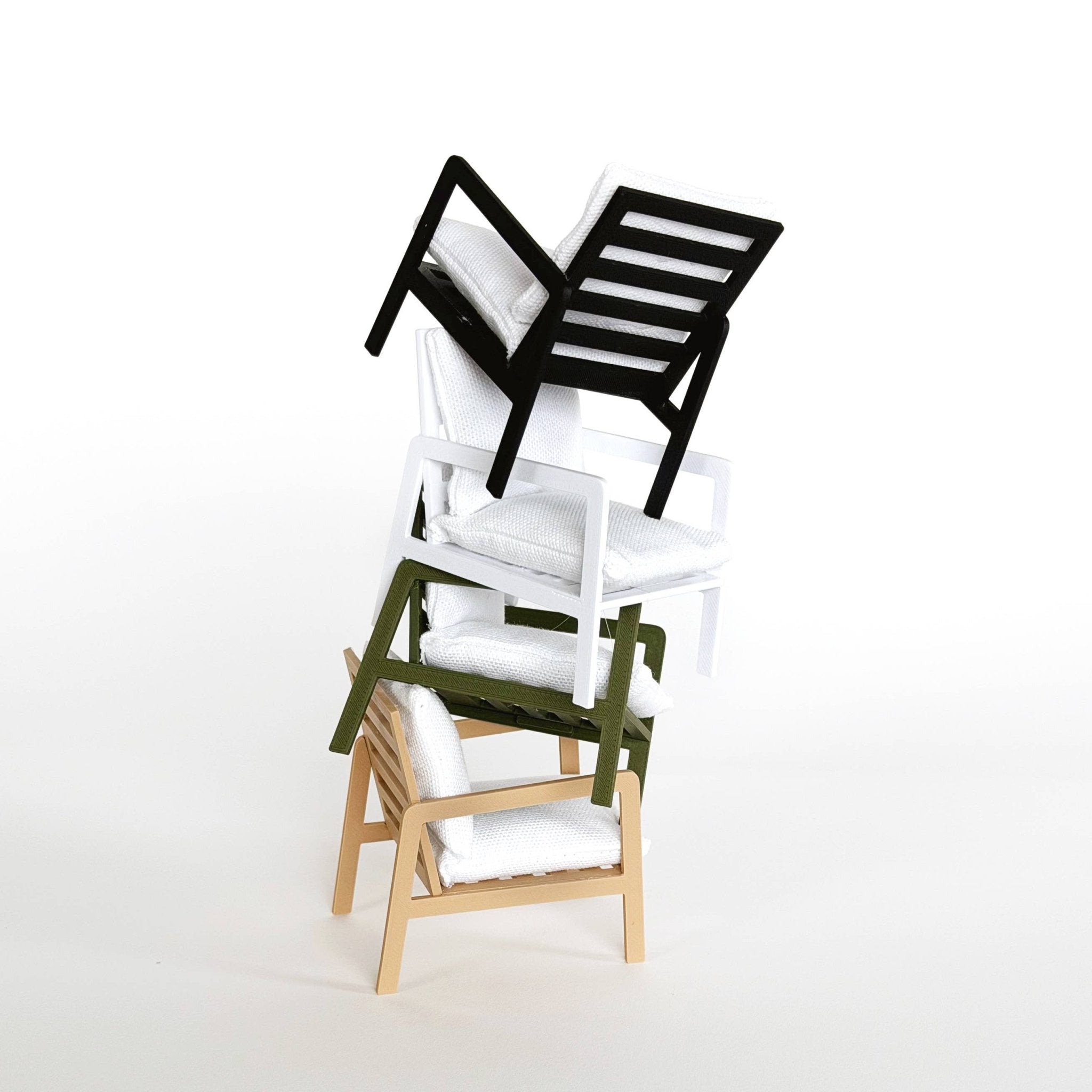 Modern Miniature Armchair – Olive Green - Joy Gift Shoppe