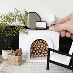 Modern Miniature Dollhouse Fireplace - Joy Gift Shoppe