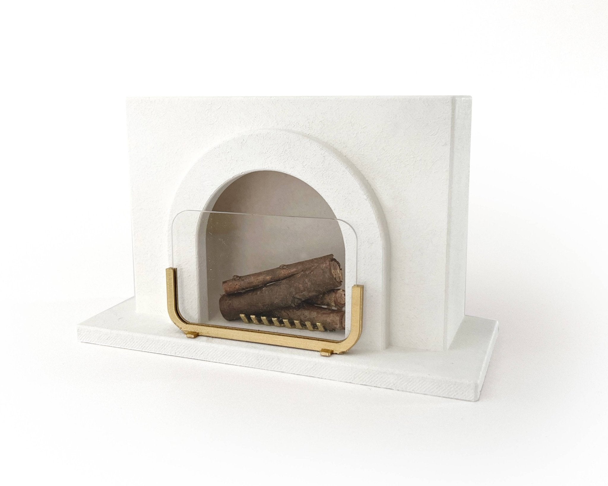 Modern Miniature Dollhouse Fireplace - Joy Gift Shoppe
