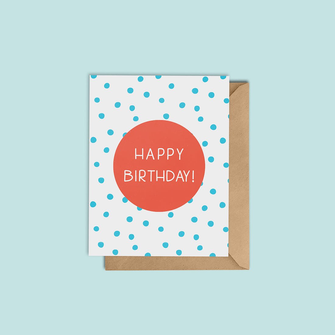 Modern Polka Dots Happy Birthday Greeting Card - Joy