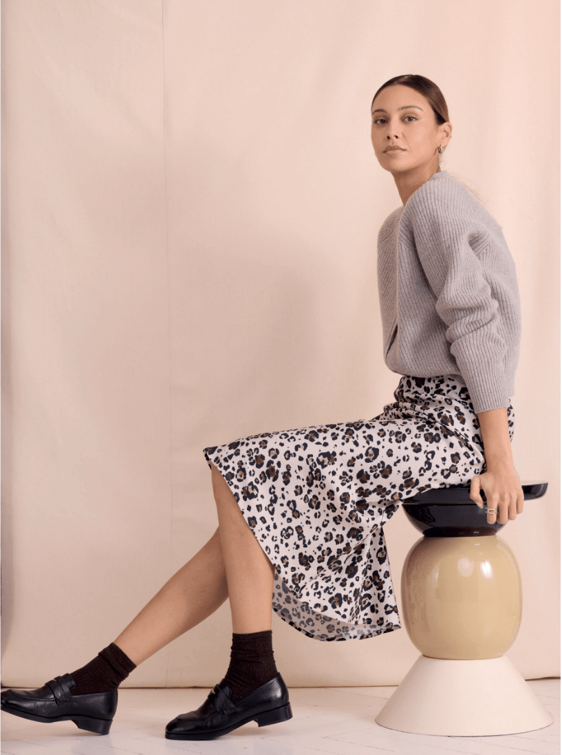 MOENA Heather Grey Cardigan - Joy