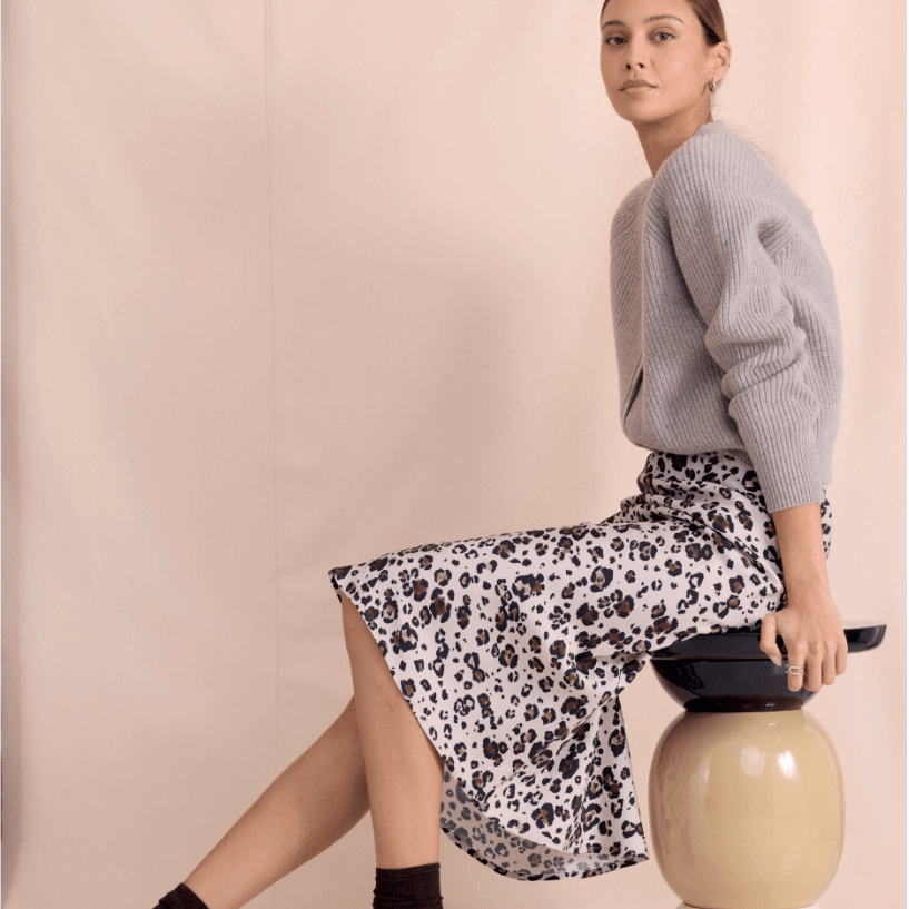 MOENA Heather Grey Cardigan - Joy