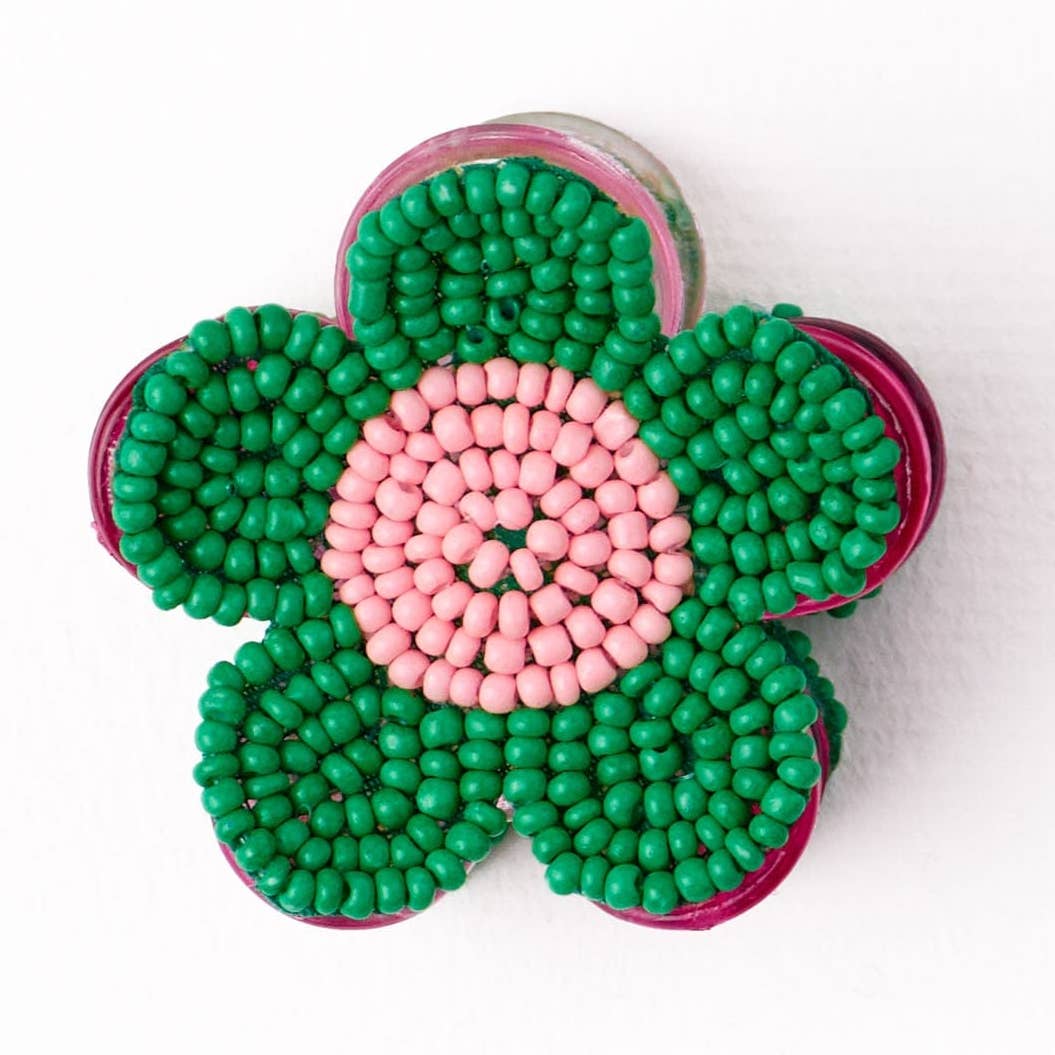 Molly Flower Beaded Claw Clip - Joy Gift Shoppe