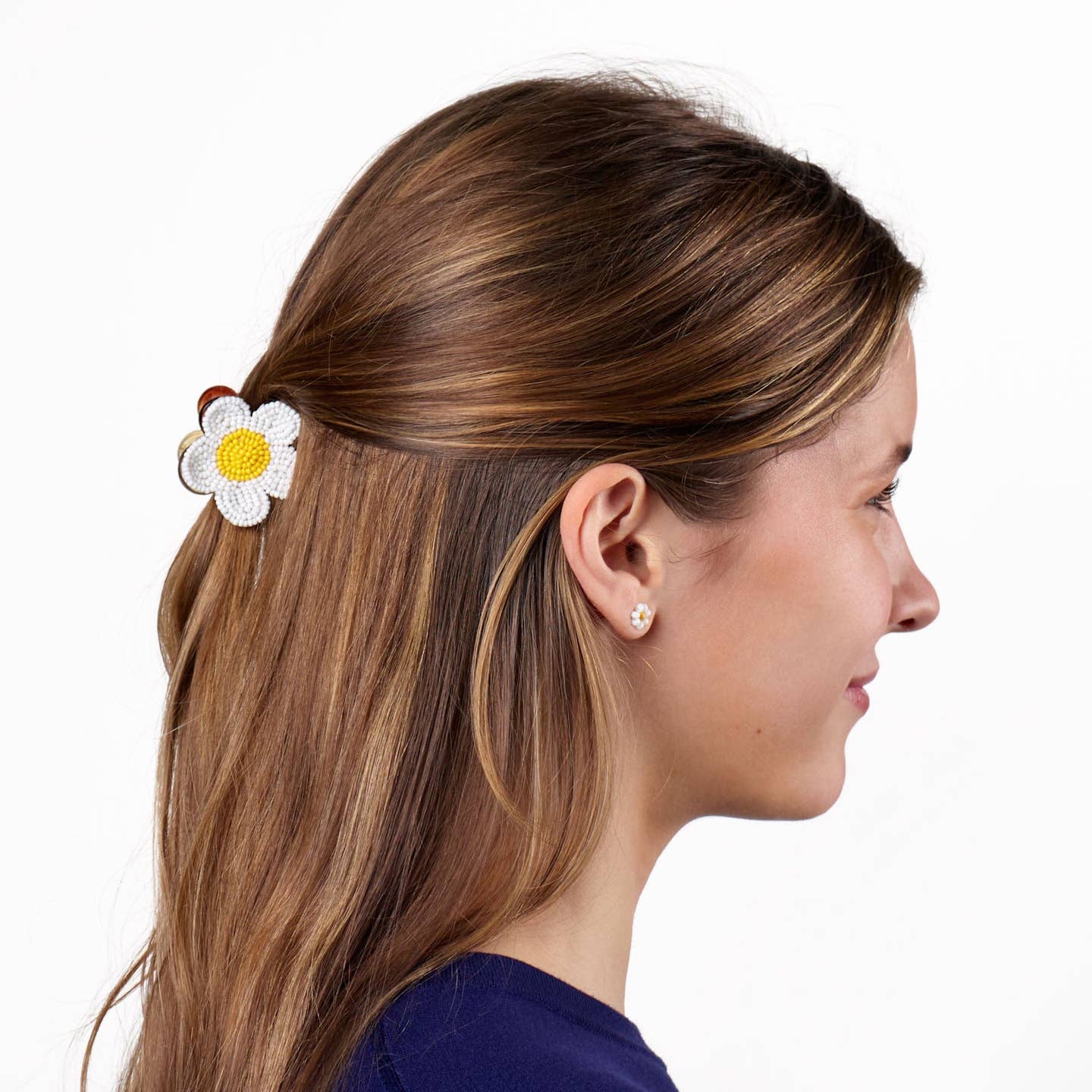 Molly Flower Beaded Claw Clip - Joy Gift Shoppe