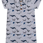 MOLOKAI Blue Whale Printed Romper - Joy