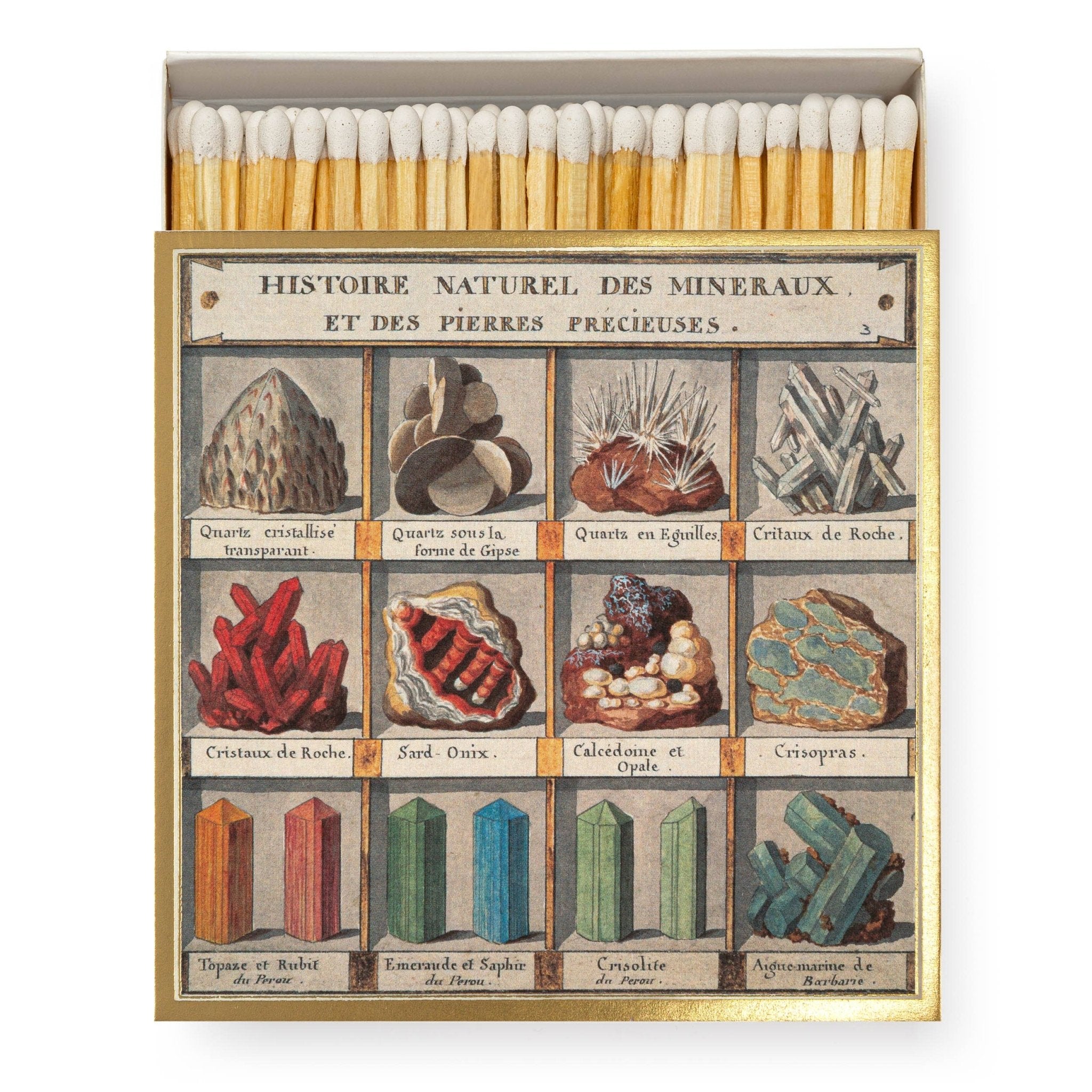 Natural History Museum Minerals | Square - Safety Matches - Joy