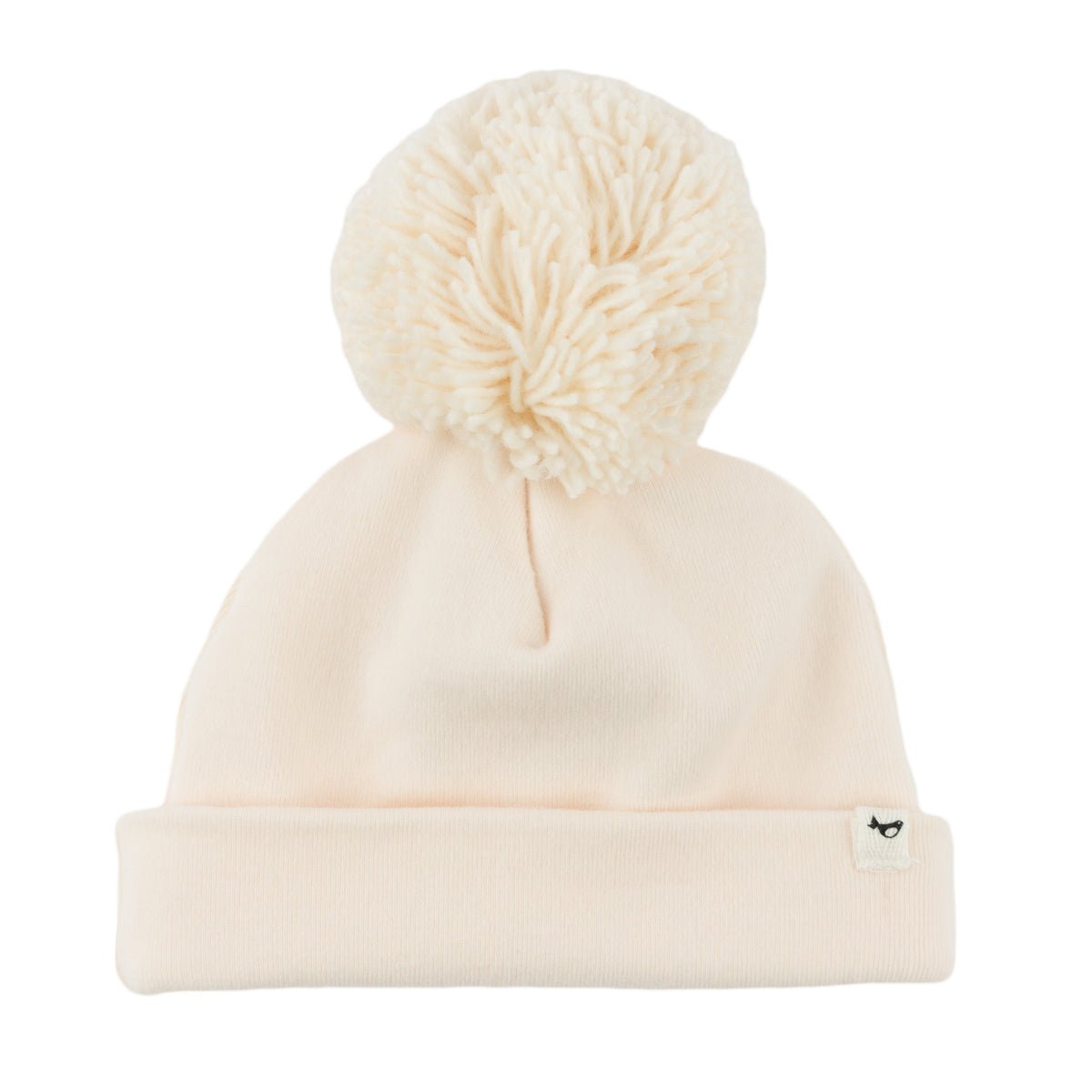 Natural Pom Baby Rib Hat - Small - Joy
