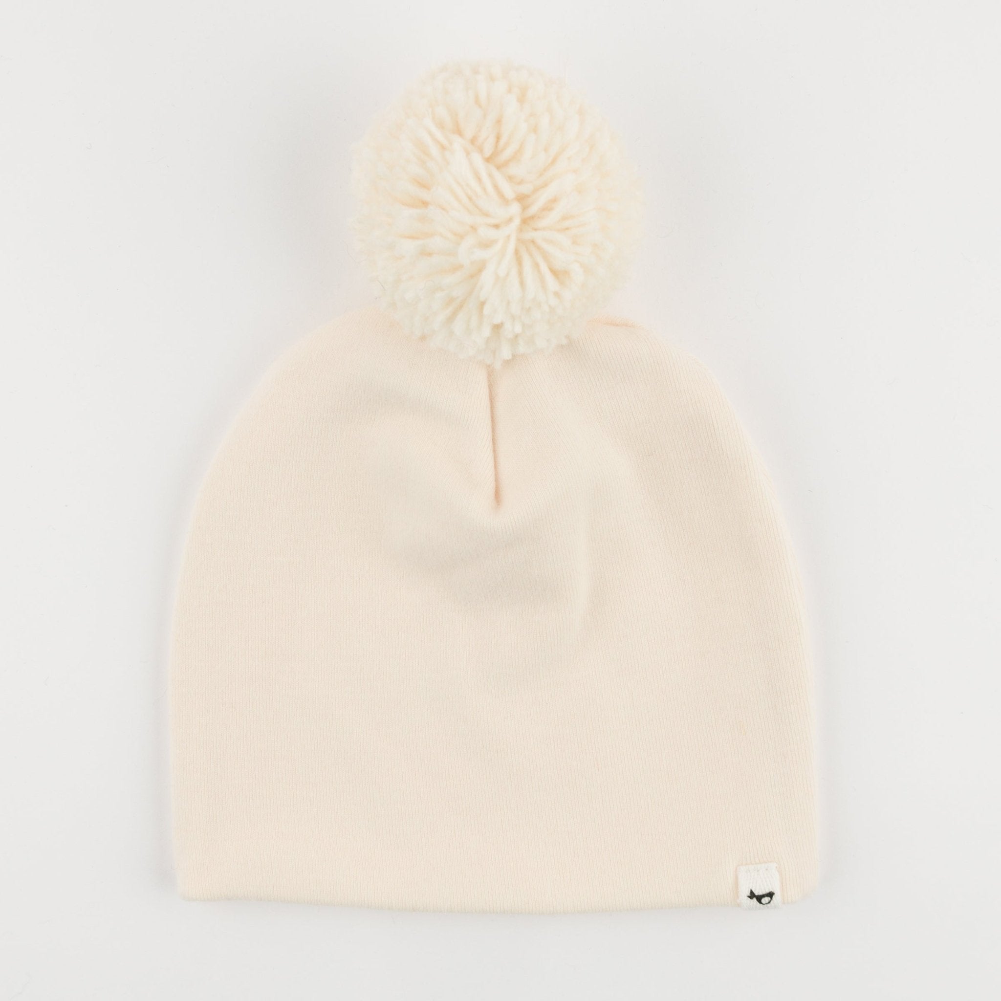 Natural Pom Baby Rib Hat - Small - Joy