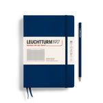 Navy Medium Hardcover Notebook - Squared - Joy