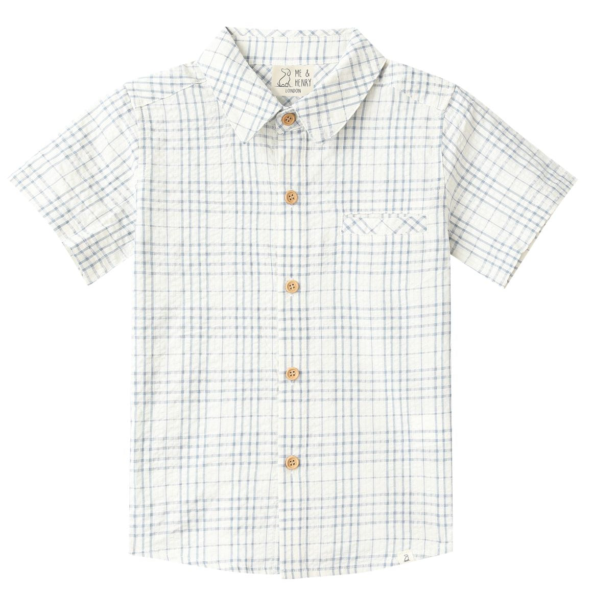 NEWPORT Chambray/Cream Plaid Shirt - Joy