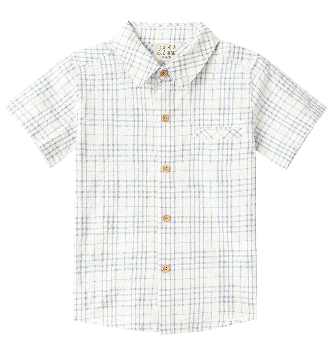 NEWPORT Chambray/Cream Plaid Shirt - Joy