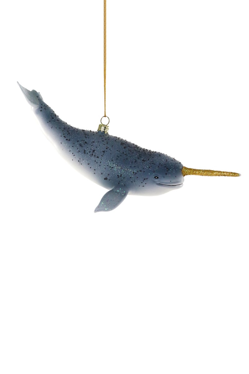 North Pole Narwhal Ornament - Joy