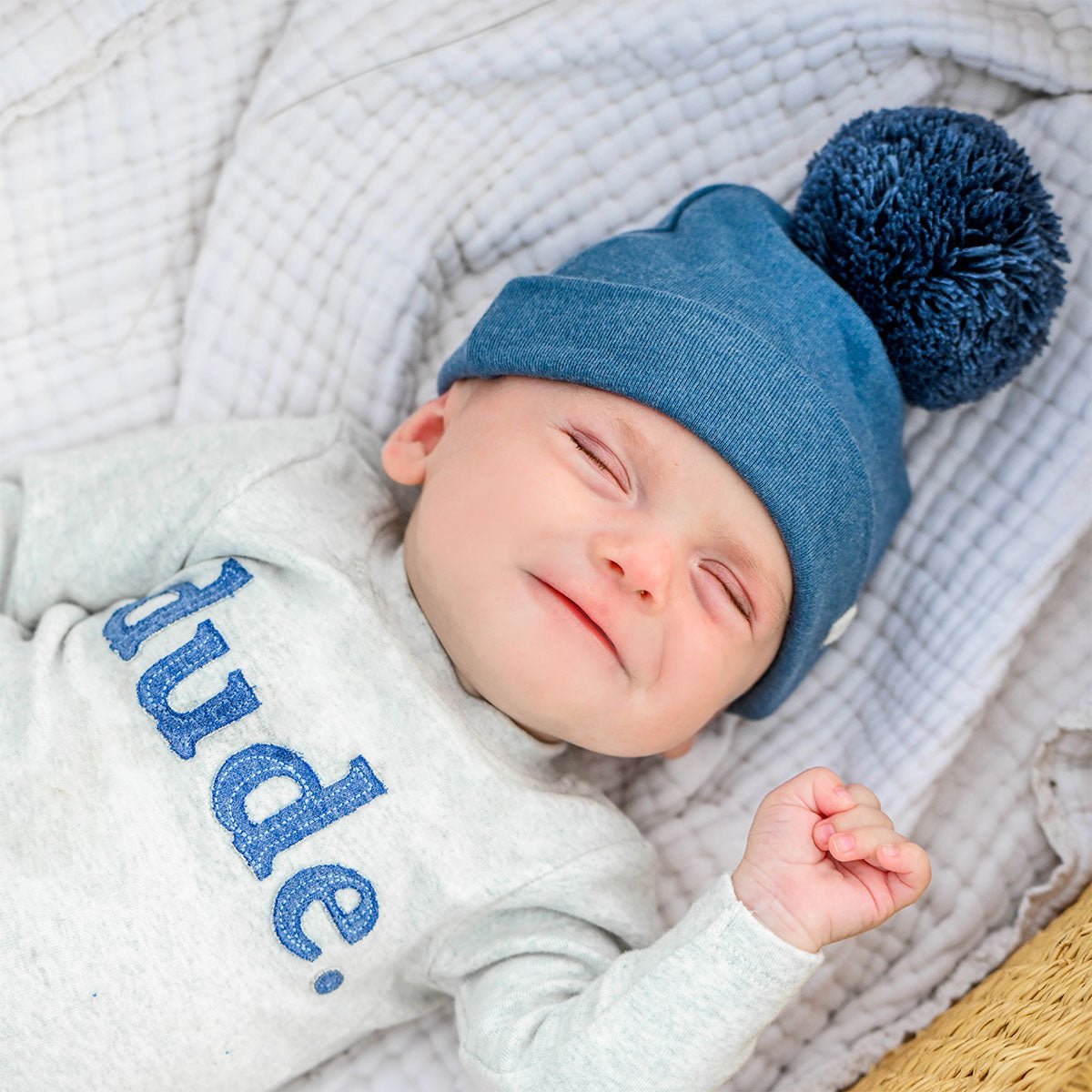 Ocean Pom Baby Rib Hat - Small - Joy