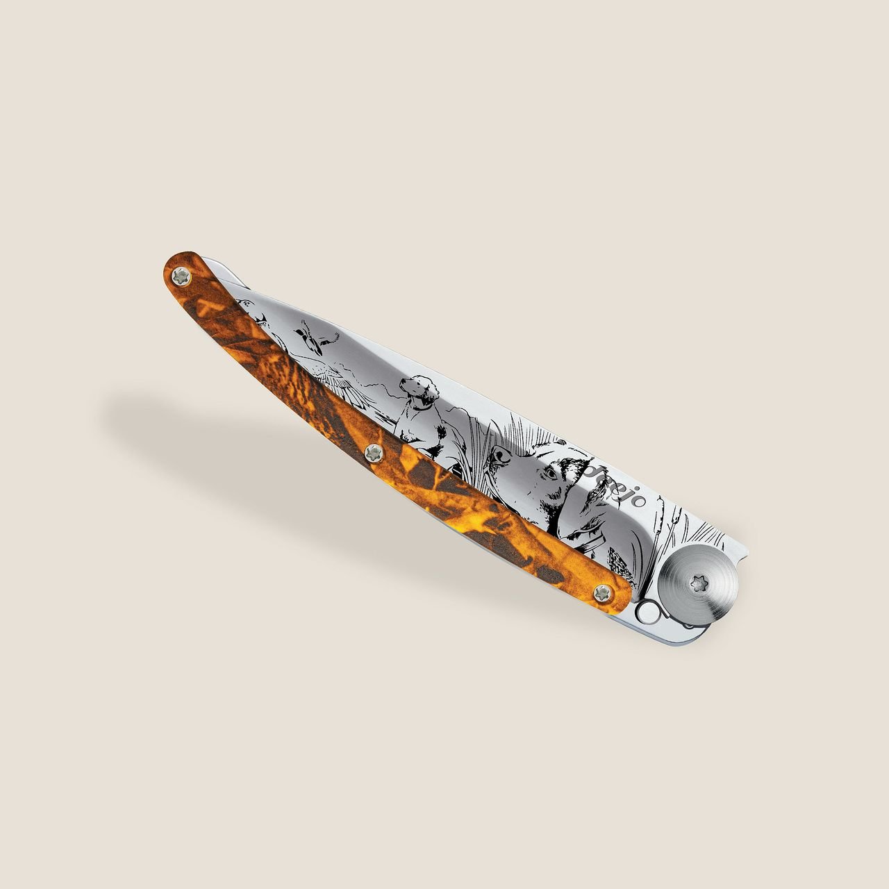 On the Lookout Orange Camo Knife - Joy
