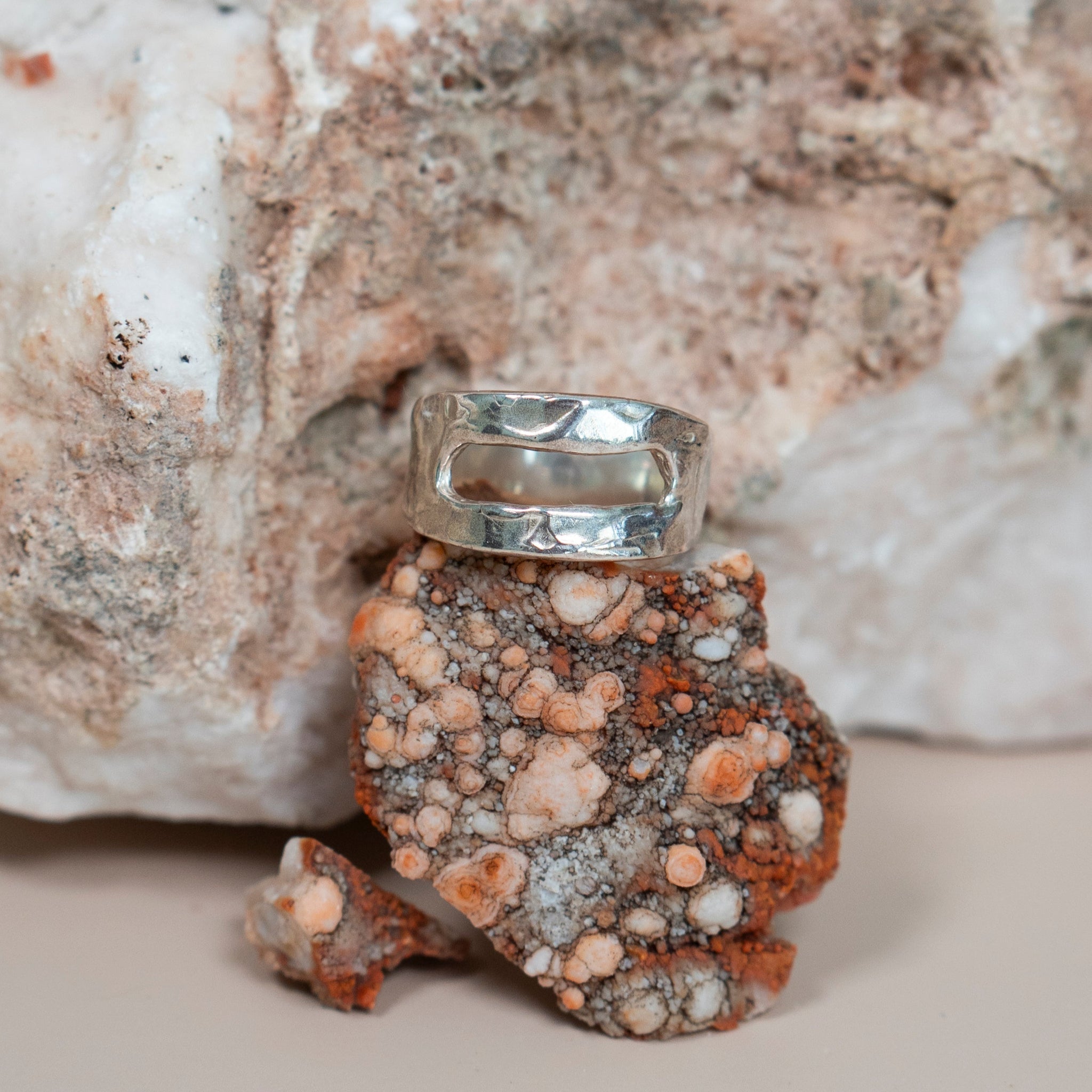 Open Rectangle Ring - Sterling Silver - Joy Gift Shoppe