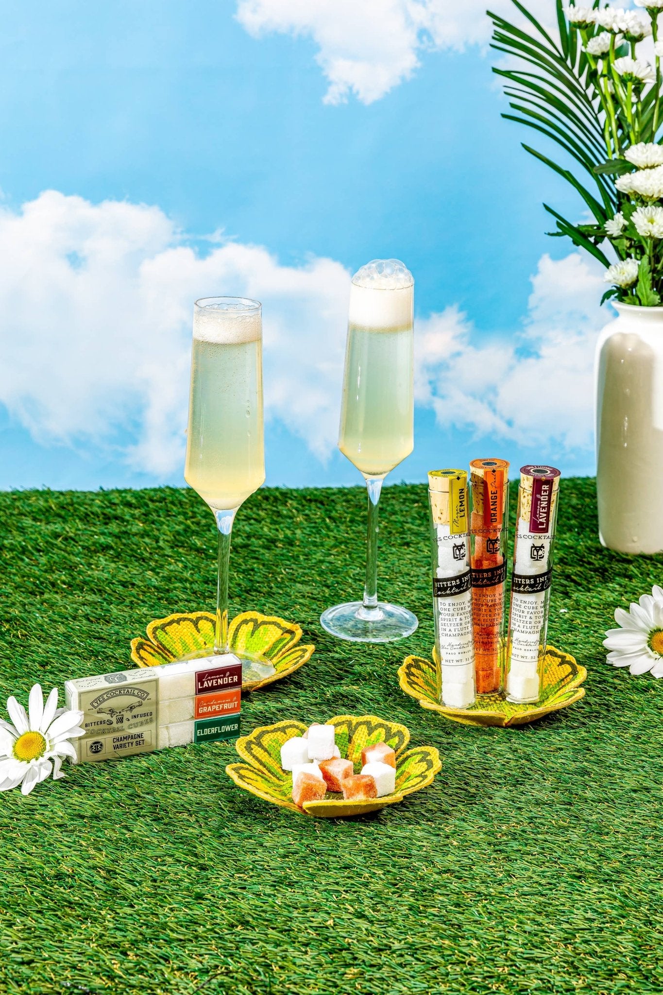 Orange Peel Champagne & Cocktail Bitters Infused Cubes - Joy