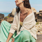 Organic Cotton Open Mesh Cardigan - Joy
